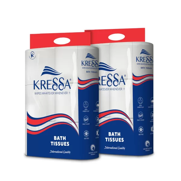 Kressa 2 Ply Toilet Paper Roll | Bathroom Tissue