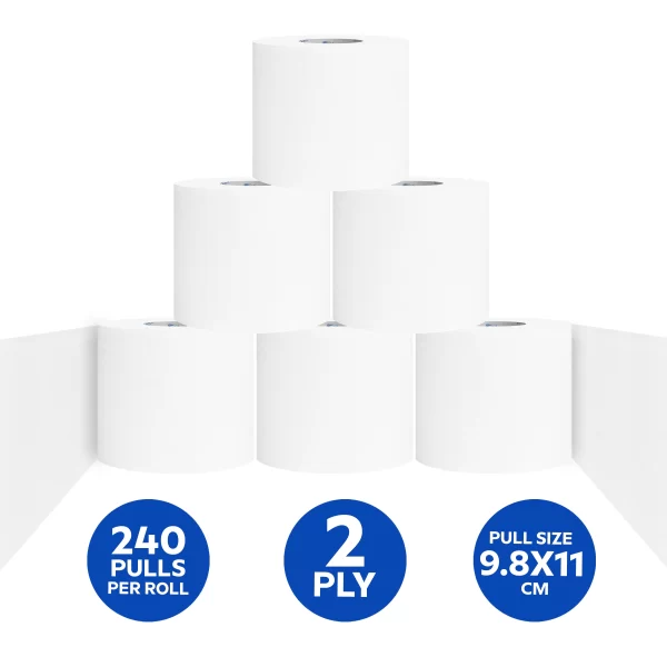 Kressa Toilet Tissue Roll 2 Ply 240 Pulls Per Roll - 4 Rolls - Image 3