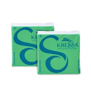 Kressa Tissue Paper Napkin 30X30 CM 2 Ply 50 Pulls | Pack of 2-100 Pulls