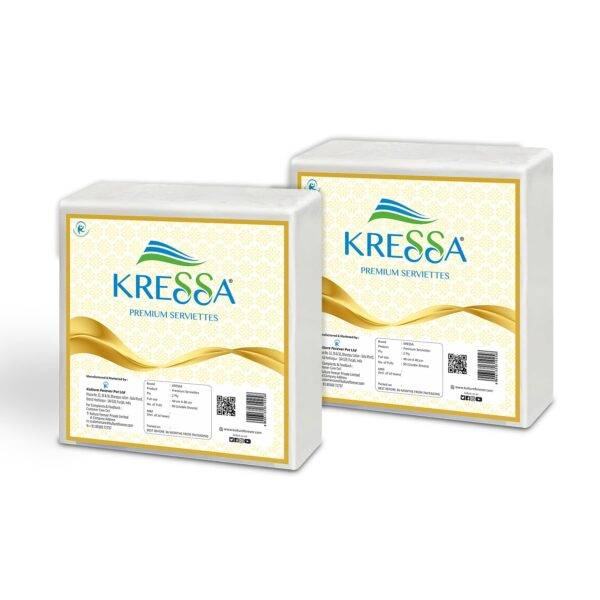 Kressa Premium Paper Napkin 40X40 CM 2 Ply Pack of 2-100 Pulls