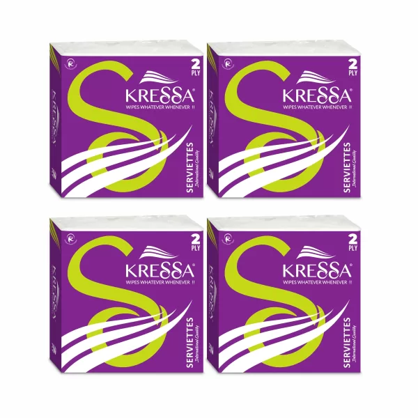 Kressa premium paper napkins 2 ply pack of 4