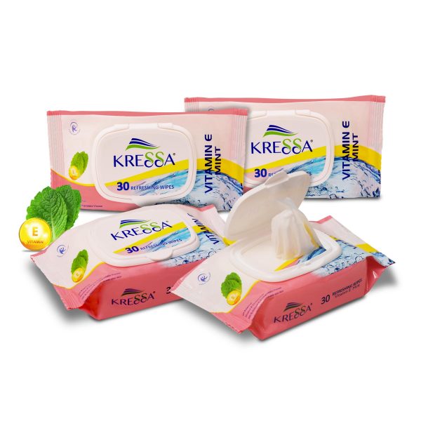 Kressa wet wipes pack of 4