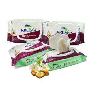 Kressa Makeup Remover Wipes | White Tea and Argon Oil Extracts| Cleansing Wipes (Pack of 4)
