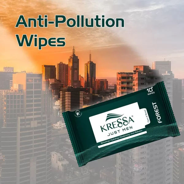 Kressa men face wipes anti pollution