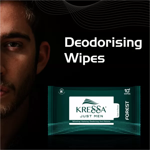 Kressa men wipes deodorising