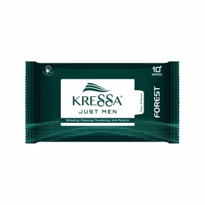 Kressa Refreshing Men Face Wipes Forest | Anti-Pollution Pack of 10