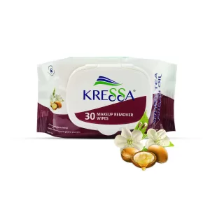 Kressa makeup remover wipes single pack 30 Wipes