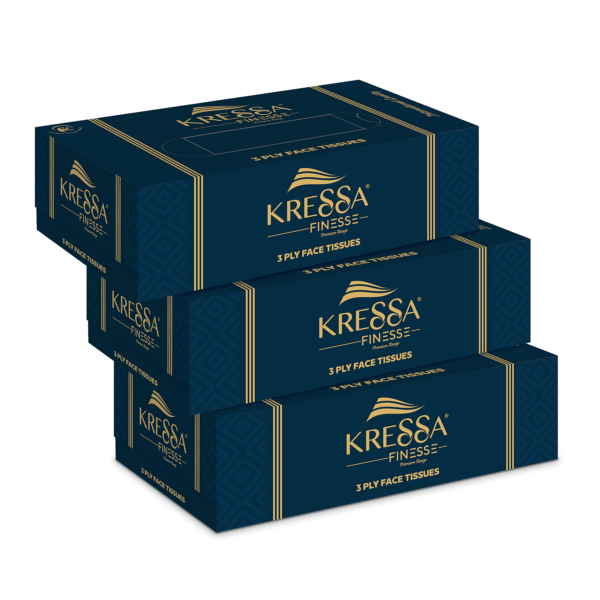 Kressa 3 Ply Face Tissue Pack of 3