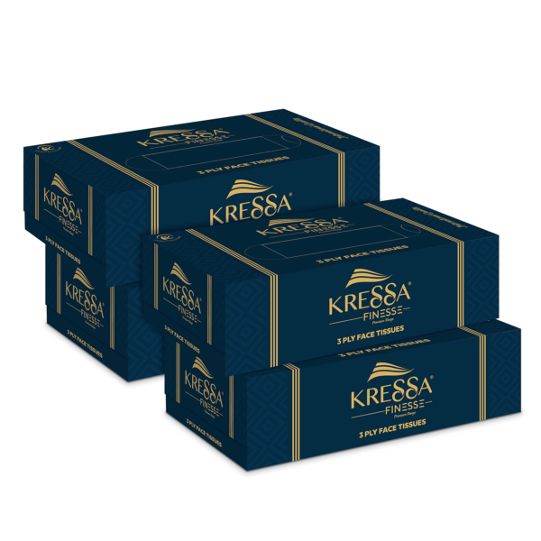 Kressa 3 Ply Face Tissue Box pack of 4