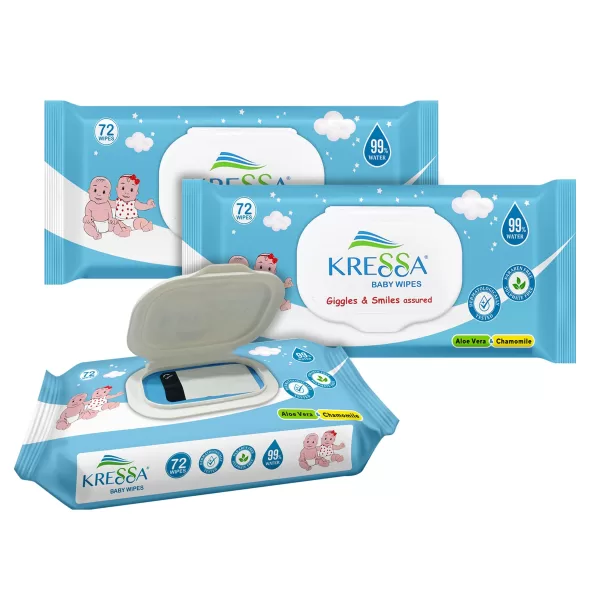 Kressa bay wipes pack of 3