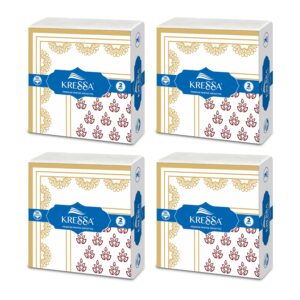 Kressa Premium Printed Napkins For Party 40x40 cm | 2 Ply Printed Tissue Paper - Pack of 4