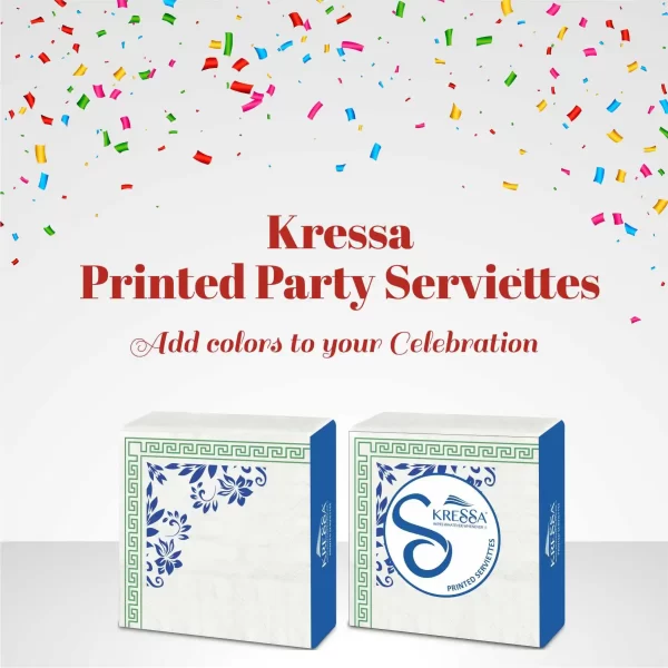 Kressa Printed Napkins for Party | 2 Ply Printed Tissue Paper - Pack of 3 (Party Napkins) - Image 4