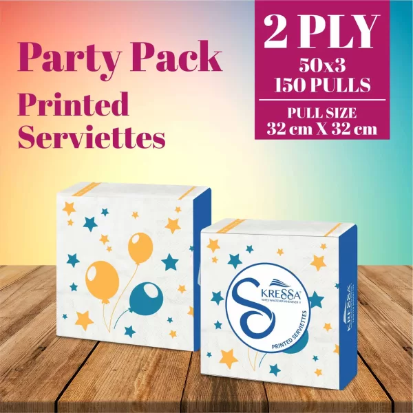 printed napkins for birthday party pack of 3