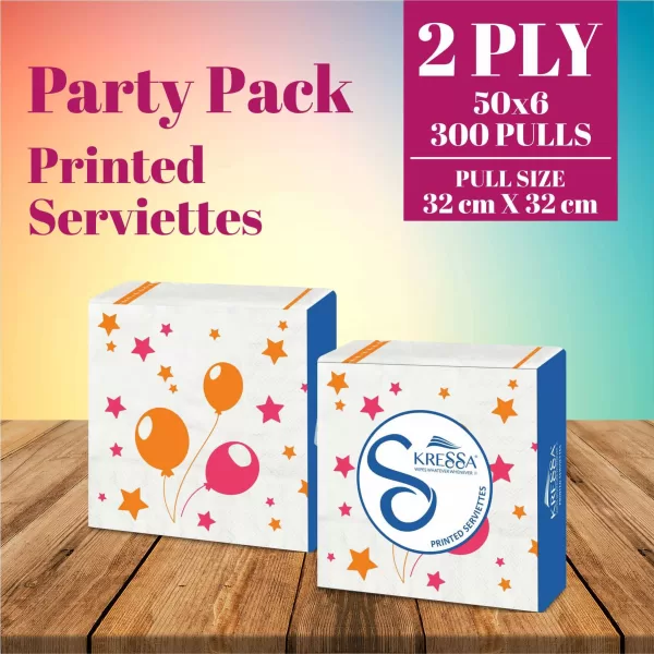 Printed paper napkins for party