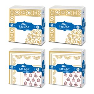 Kressa Printed Napkins For Party Premium 40x40cm | 2 Ply Printed Tissue Paper - Pack of 4