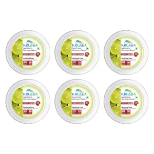 Kressa Nail Polish Remover Wipes | Zesty Lemon (Pack Of 6)