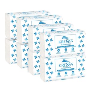Kressa M Fold Tissue Paper 125 Pulls Pack of 8 (8 x 125 = 1000 Hand Towels)