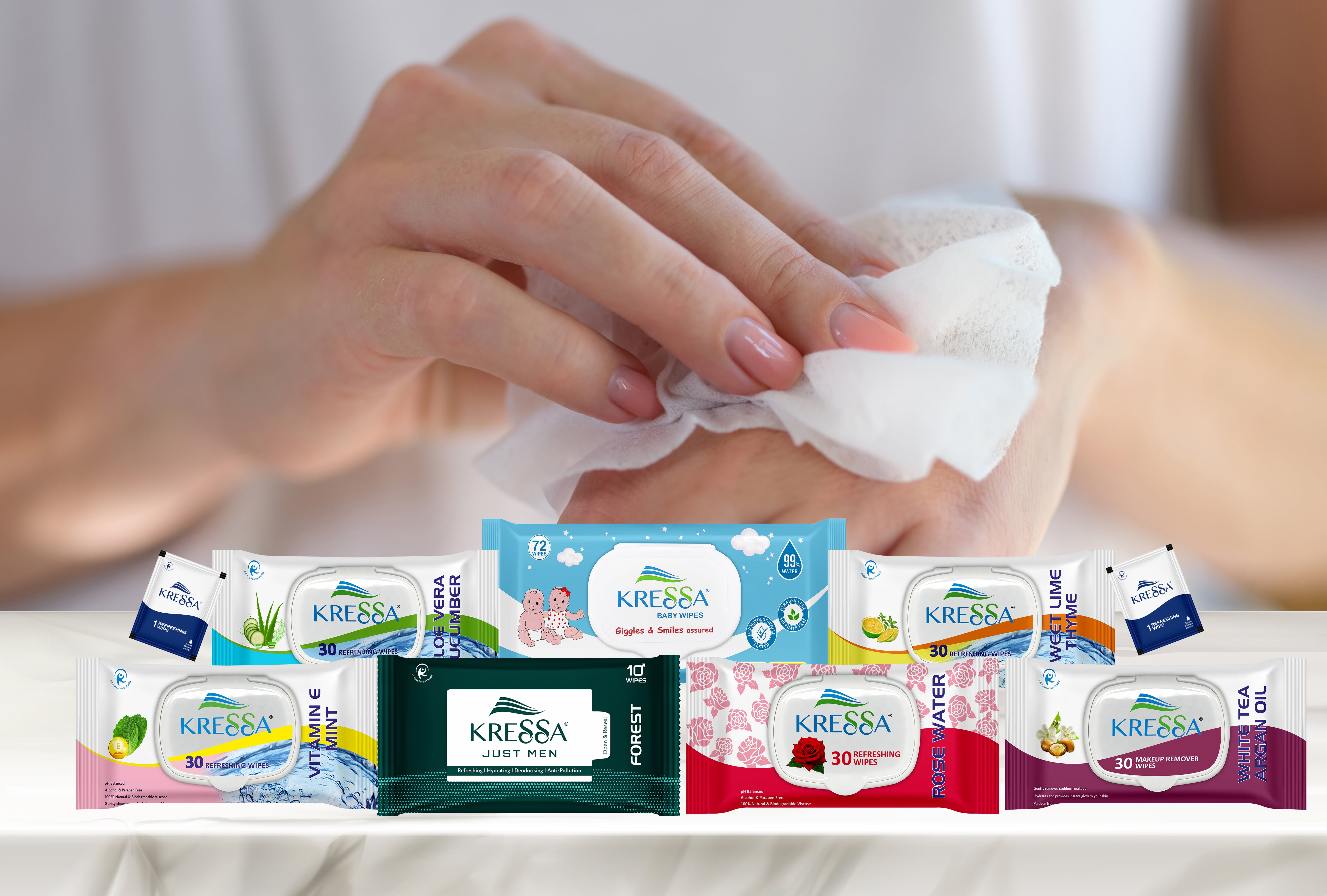 Kressa Face Wet Wipes 