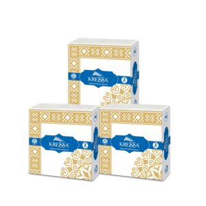 Kressa Premium Printed Napkins 40x40cm | 2-Ply Printed Tissue Paper Napkins - Pack of 3 (150 Sheets)
