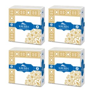 Kressa Premium Printed Napkins 40x40cm | 2-Ply Printed Tissue Paper Napkins - Pack of 4 (200 Sheets)