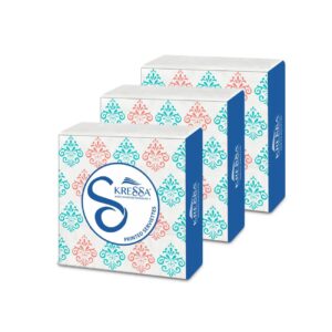 Kressa Printed Napkins for Party | 2 Ply Printed Tissue Paper - Pack of 3 (Festive Napkins)