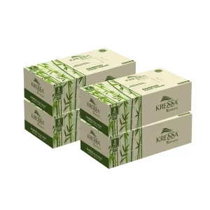Kressa Konserve Bamboo Face Tissue - 2 Ply,100 Pulls (Pack of 4)