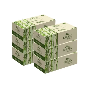 Kressa Konserve Bamboo Face Tissue - 2 Ply,100 Pulls (Pack of 6)