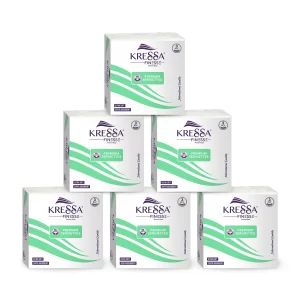 KRESSA Finesse Premium 3-Ply Paper Napkins (Pack of 6), Ultra Soft and Super Absorbent, 50 Sheets per Pack, 100% Virgin Pulp