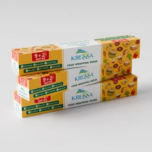 Kressa Food Wrapping Paper | 9+2 Mtrs Length (Pack of 3) | Food Grade, FDA Certified, Oven Safe, Non Stick